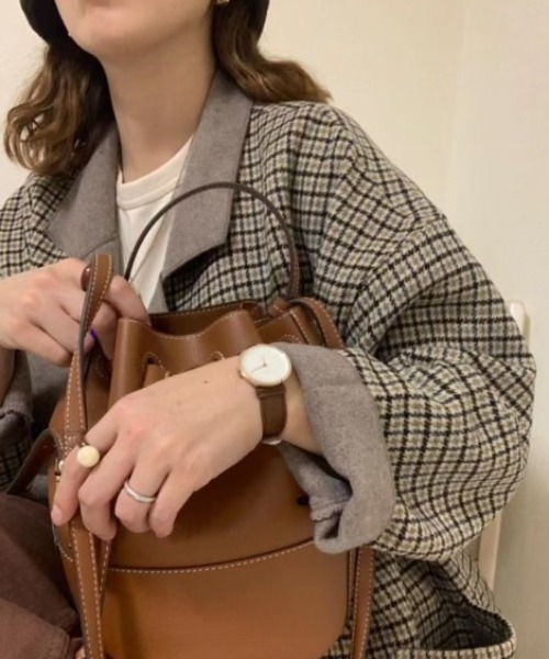 「ECLIN」 チェスターコート FREE ブラウン レディース_画像8