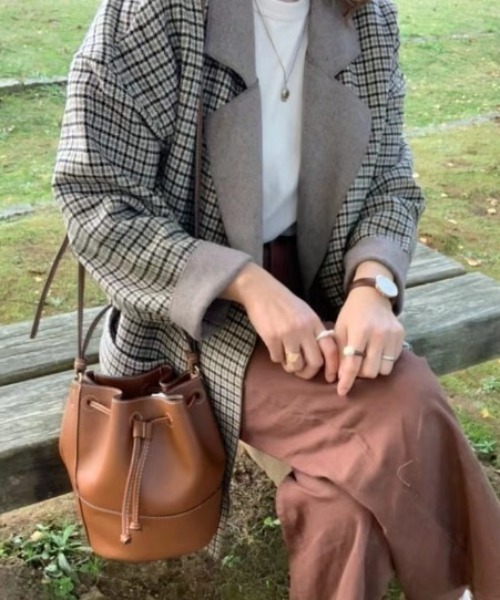 「ECLIN」 チェスターコート FREE ブラウン レディース_画像9