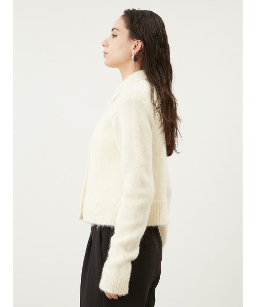 「Mila Owen」 ニットカーディガン 1 ホワイト レディース_画像5