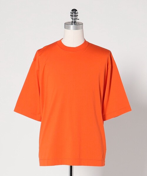 【竹布特典】ショートスリーブTシャツ コーラルオレンジ M〜L 【ナファ生活研究所】 LOEFF tシャツ 「LOEFF」スビンコットン ショートスリーブ T