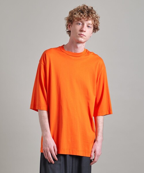 【ORANGE】<LOEFF>スビンコットン ノースリーブ Tシャツ MEN'S LOEFF（ロエフ） tシャツ 「LOEFF」スビンコットン ショートスリーブ T