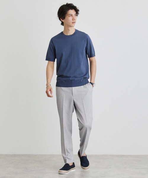 TAKEO KIKUCHI（タケオキクチ） スラックス 「尾州織」後染め ドビー