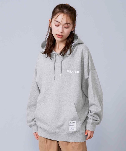 「MILKFED.」 プルオーバーパーカー ONE SIZE ライトブルー レディース MILKFED. 「MILKFED.」 プルオーバーパーカー ONE SIZE ライト