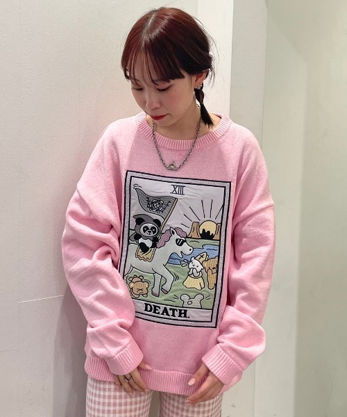 「Candy Stripper」 長袖ニット 2 ピンク レディース