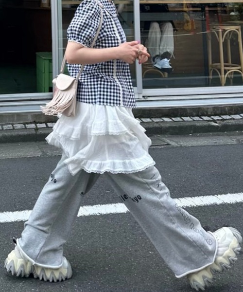 ブラウス シャツ 丸衿パフブラウス レディース Alley Tokyo ブラウス シャツ 丸衿パフブラウス レディース