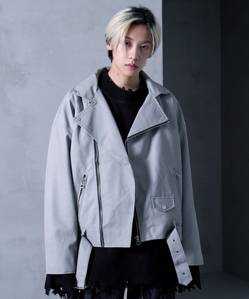 G.O.C ライダースジャケット FREE グレー メンズ : ZOZOTOWN Yahoo!店