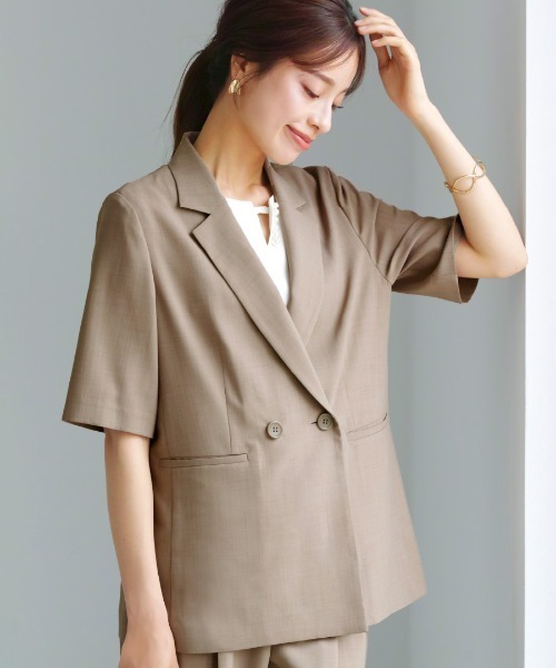 ジャケット テーラードジャケット 洗濯機OK・接触冷感「 ドライタッチ ジャケット テーラードジャケット 洗濯機OK・接触冷感「 ドライタッチ