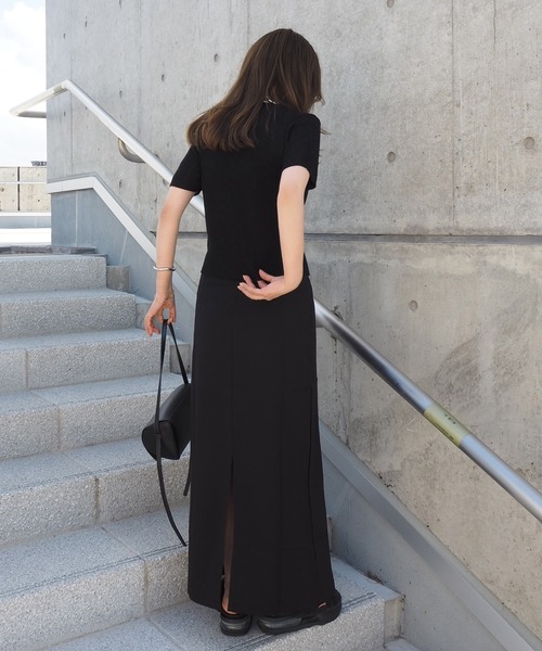 サマーニット ニット セーター double zip lib tops /リブ ダブル
