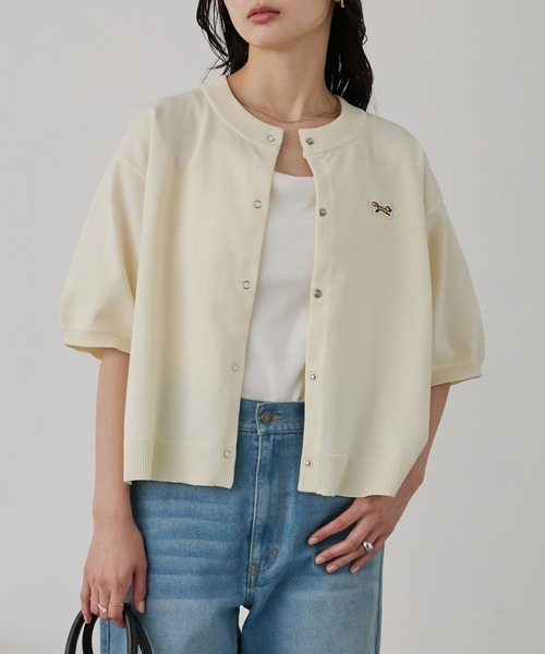 PENNEYS（ペニーズ） カーディガン 夏 半袖 別注 THE FOX ロゴ ワン