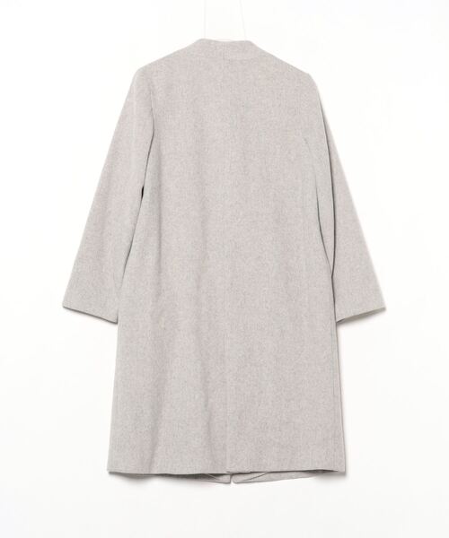 「laboratory work」 ノーカラーコート SMALL 杢グレー レディース_画像2