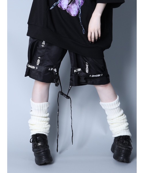 Amilige デザインベルトボンテージ ショートパンツ Amilige パンツ デザインベルトボンテージショートパンツ