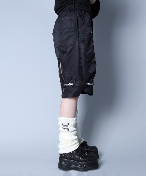 Amilige デザインベルトボンテージ ショートパンツ Amilige パンツ デザインベルトボンテージショートパンツ