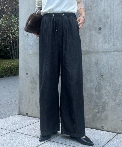 ジーンズ デニム デニムパンツ 「2サイズ展開/オールシーズン」デニムイージーパンツ レディースの画像