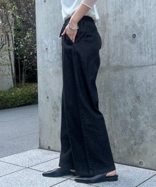 ジーンズ デニム デニムパンツ 「2サイズ展開/オールシーズン」デニムイージーパンツ レディースの画像