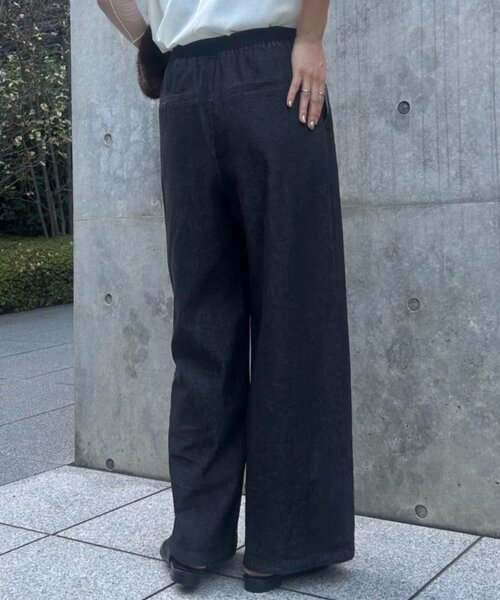 ジーンズ デニム デニムパンツ 「2サイズ展開/オールシーズン」デニムイージーパンツ レディースの画像