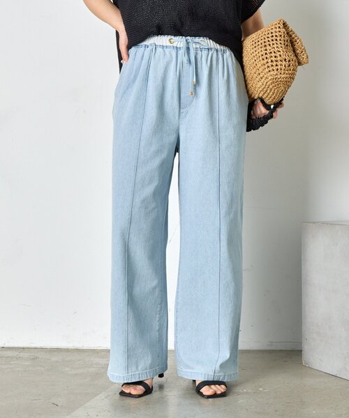 jena espace merveilleux　カーブデニムパンツ Jena espace merveilleux パンツ 「ムレないベタつかない