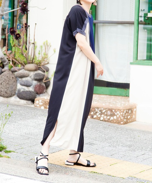 美品✨osmosis ステッチベルト切り替えワンピース フリーサイズ OSMOSIS ワンピース 2WAY切替ワンピース : ZOZOTOWN Yahoo!店