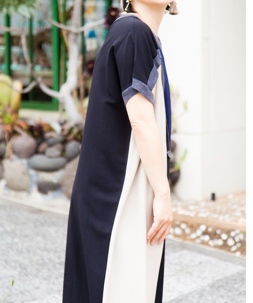 美品✨osmosis ステッチベルト切り替えワンピース フリーサイズ OSMOSIS ワンピース 2WAY切替ワンピース : ZOZOTOWN Yahoo!店