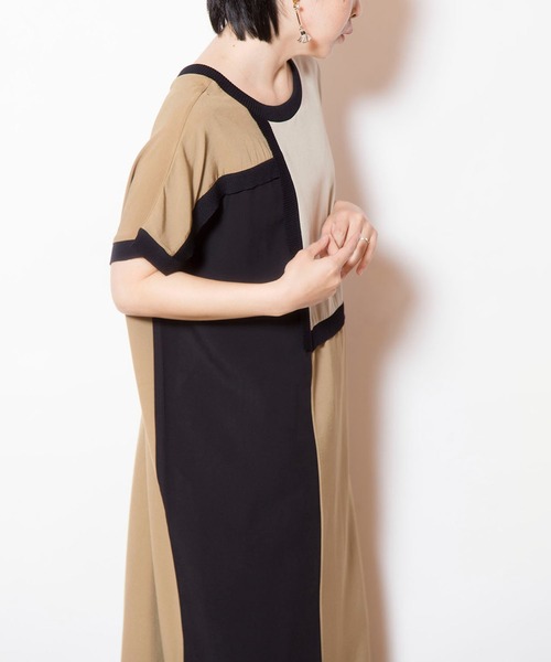 美品✨osmosis ステッチベルト切り替えワンピース フリーサイズ OSMOSIS ワンピース 2WAY切替ワンピース : ZOZOTOWN Yahoo!店