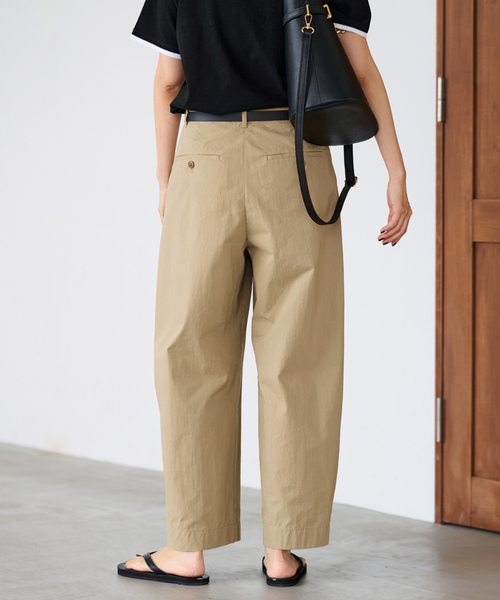 FRAMeWORK スラックス パンツ コットンナイロンクロップドパンツ