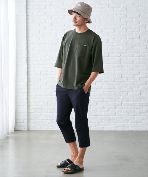ikka（イッカ） tシャツ インレイ7分袖ポケットプリントT メンズ