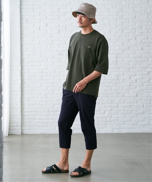 ikka（イッカ） tシャツ インレイ7分袖ポケットプリントT メンズ