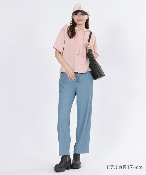 マリークワント 新作 完売色 ミントパフスリーブ袖パーカー 送料込み MARY QUANT パーカー マリークワント mary quant バックロゴ半袖