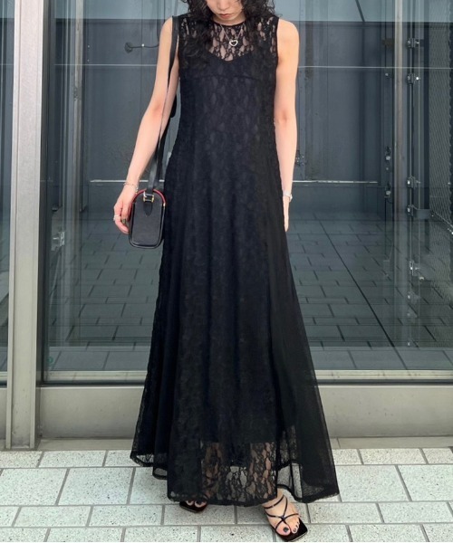 Ameri（アメリ） ワンピース MEDI SWITCH LACE SOFT DRESS : ZOZOTOWN
