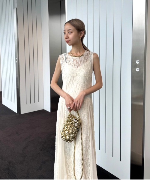 Ameri（アメリ） ワンピース MEDI SWITCH LACE SOFT DRESS : ZOZOTOWN