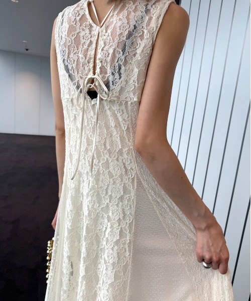 Ameri（アメリ） ワンピース MEDI SWITCH LACE SOFT DRESS : ZOZOTOWN