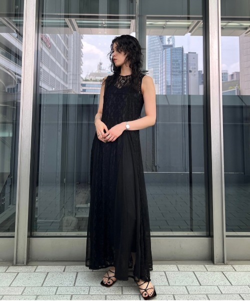 Ameri（アメリ） ワンピース MEDI SWITCH LACE SOFT DRESS : ZOZOTOWN