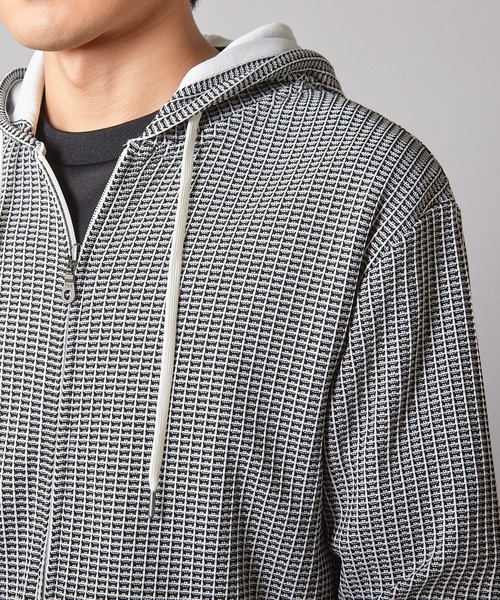 ユニオンステーション（UNION STATION）/ワッフルニット ジップアップパーカー UNION STATION（ユニオンステーション） パーカー ワッフルニット