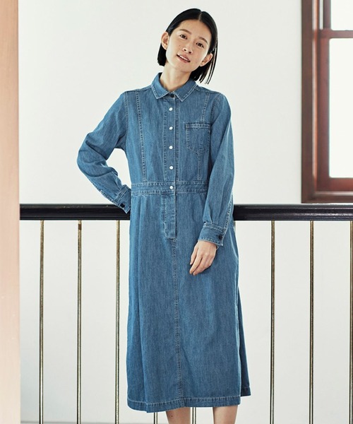 Sunny clouds 「Sunny clouds」 シャツワンピース MEDIUM ライト Sunny clouds 「Sunny clouds」 シャツワンピース MEDIUM ライト
