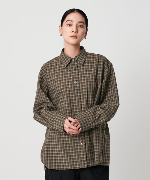 ポリエステルウール ローンチェックシャツ ポリエステルウール ローンチェックシャツ | ビューティー＆ユース