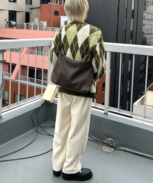 B.R.U ショルダーバッグ フェイクレザー2WAYショルダーバッグ メンズ