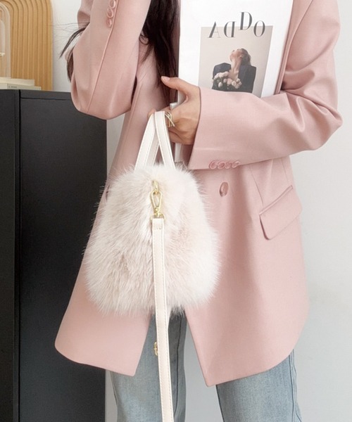 SALE❗️可愛い❗️ファーショルダーバッグ CLEA ショルダーバッグ バッグ 2WAYフェイクファーショルダーバッグ