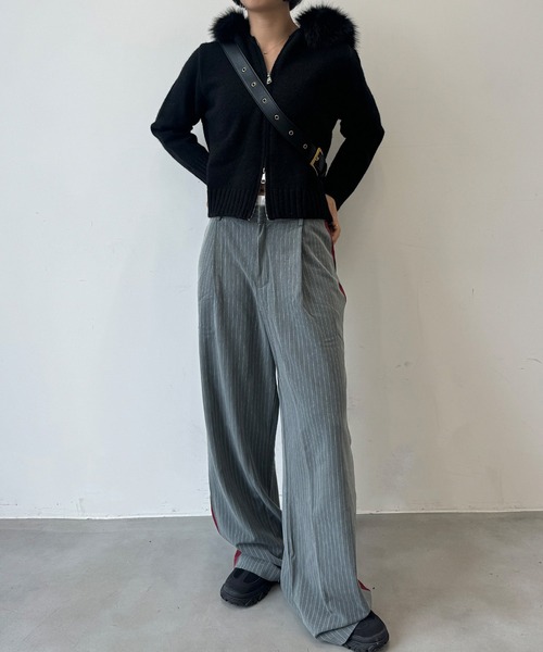 SEN TOKYO パーカー ファーフードニットパーカー レディース メンズ