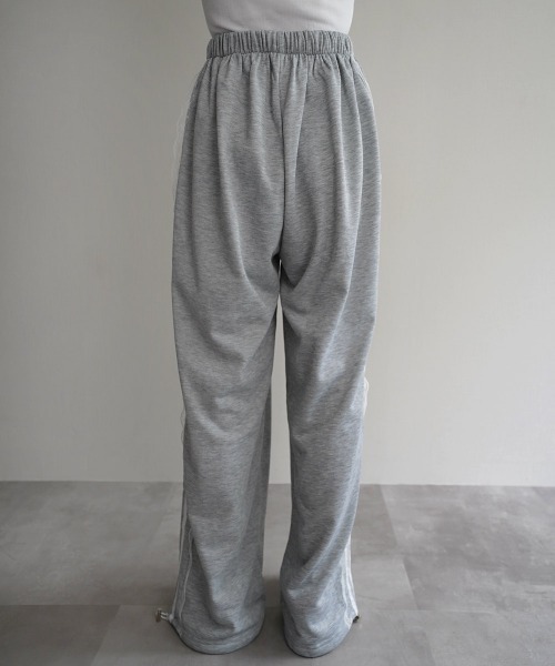 Rashik ワイドパンツ スウェットパンツ ジャージ レースライン