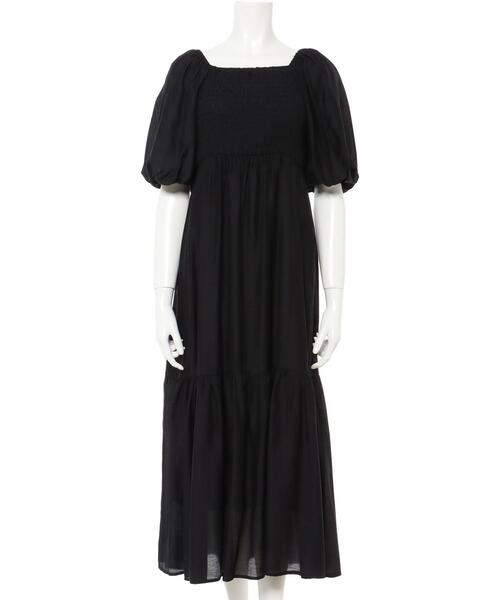 「INGNI」 半袖ワンピース M ブラック レディース_画像2