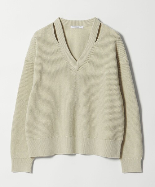 BEAUTY＆YOUTH UNITED ARROWS ニット セーター アゼ スリットVネック