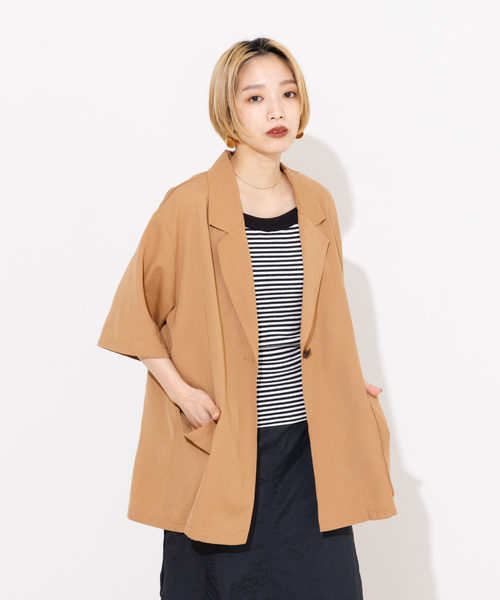 「NOMINE」 7分袖シャツ フリー ベージュ レディース_画像2