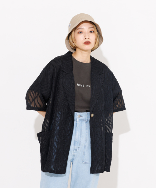 「NOMINE」 7分袖シャツ フリー ベージュ レディース_画像5