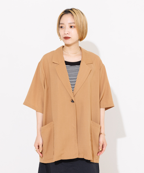 「NOMINE」 7分袖シャツ フリー ベージュ レディース_画像10