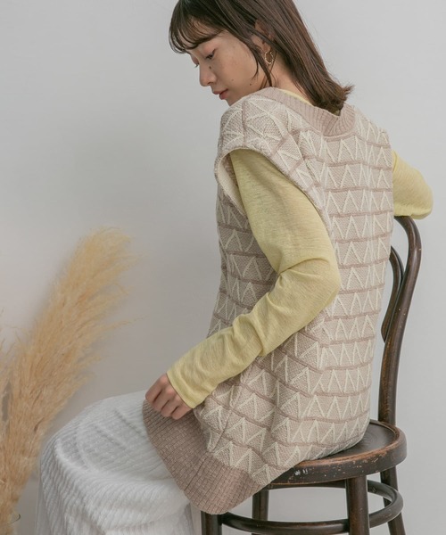 「KBF」 ノースリーブニット ONE ブラック系その他 レディース_画像5