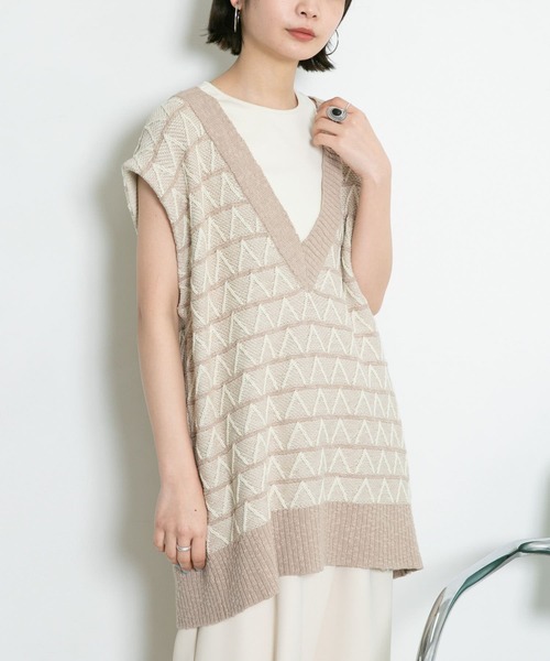 「KBF」 ノースリーブニット ONE ブラック系その他 レディース_画像7