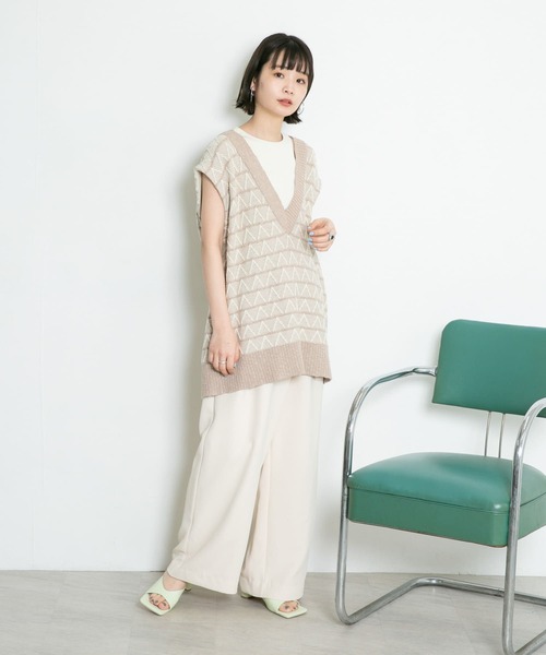 「KBF」 ノースリーブニット ONE ブラック系その他 レディース_画像8