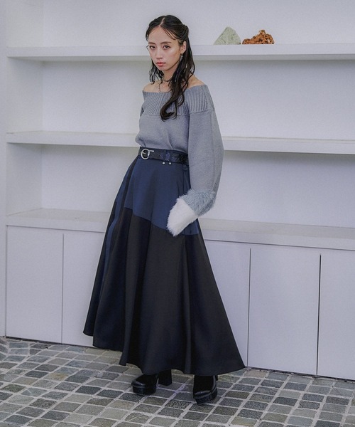 HARE（ハレ） スカート ハイショクカラーフレアスカート(HARE