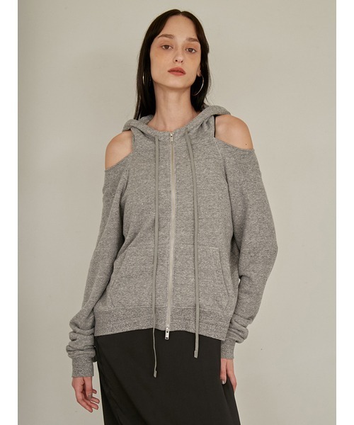 「styling/」 ジップアップパーカー FREE アイボリー レディース_画像5