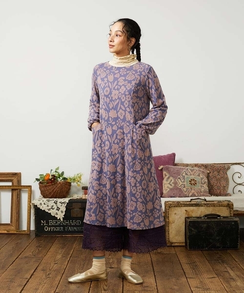 Jocomomola（ホコモモラ） パンツ 天竺レースペチコートパンツ