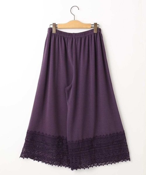 Jocomomola（ホコモモラ） パンツ 天竺レースペチコートパンツ